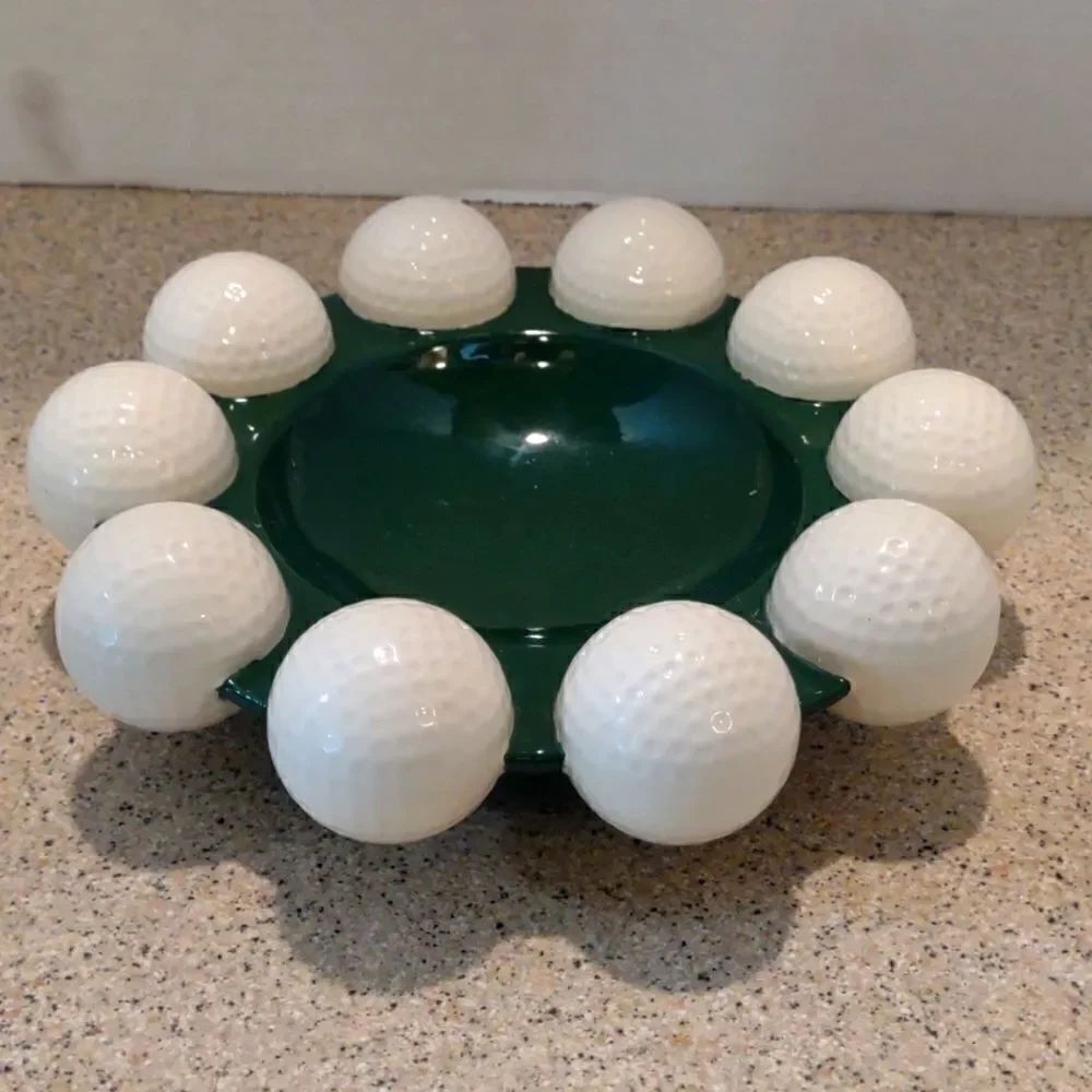 👍 Vintage 1979 Ceramic Golf Ashtray Trinket Dish. G7